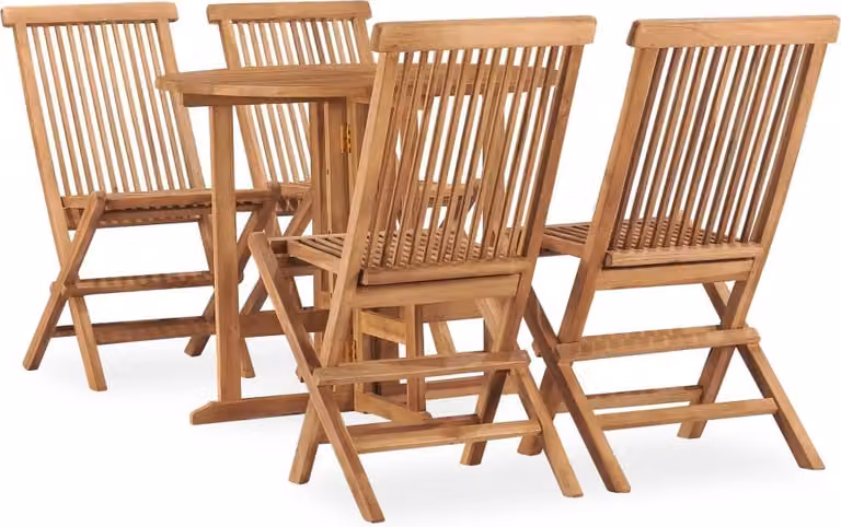 Maison Exclusive - Set da Pranzo da Giardino 5 pz Pieghevole in Massello di Teak