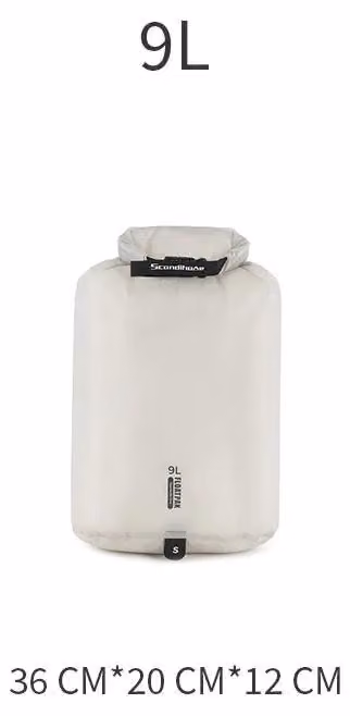 Borsa impermeabile, leggera, pieghevole, modello SH-2515LtGray, capacità 9 litri