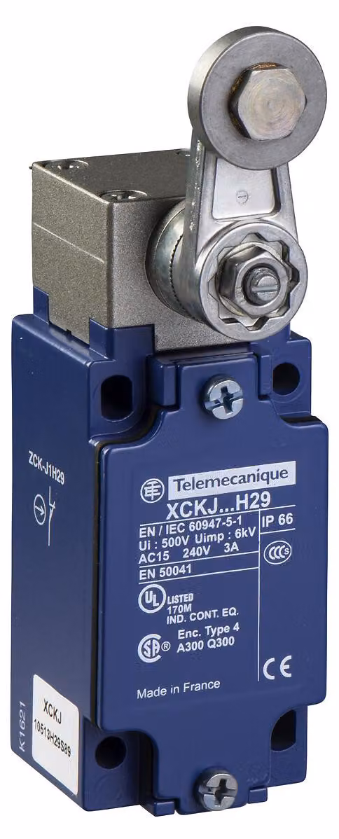 SCHNEIDER ELECTRIC Interruttore di posizione XCKJ10513D, leva a rullo, rullo in metallo, connettore 1S1Ö.