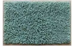 Tappeto da bagno RICCIO Verde e Bianco L: 80 cm, P: 50 cm