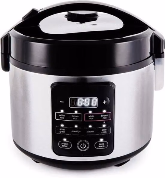 Cottura Risotto - Padella Ceramica - Logica Fuzzy Avanzata - Capacità 5,5 Tazze - 5 Funzioni di Cottura Risotto - 3 Funzioni Multicottura