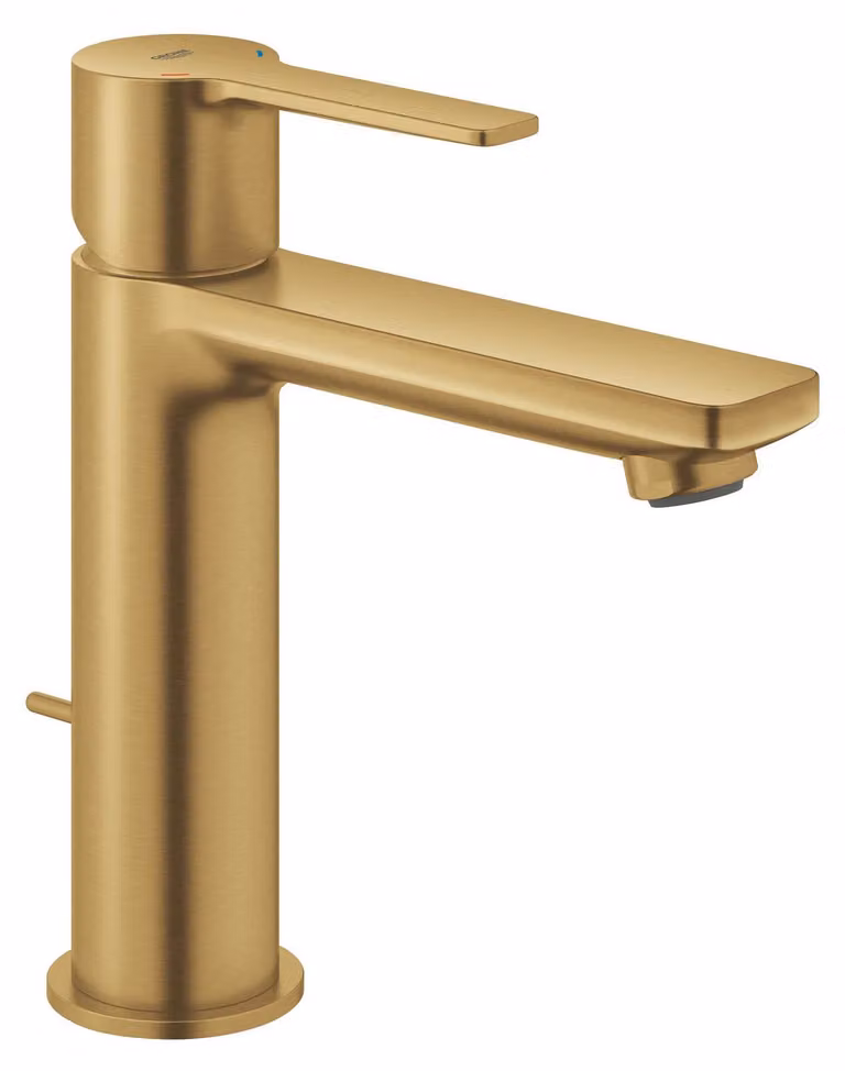 Miscelatore per lavabo GROHE Mitigeur Lineare, modello S, con tappo a scomparsa - Finitura Cool Sunrise spazzolata - Codice prodotto: 32114GN0