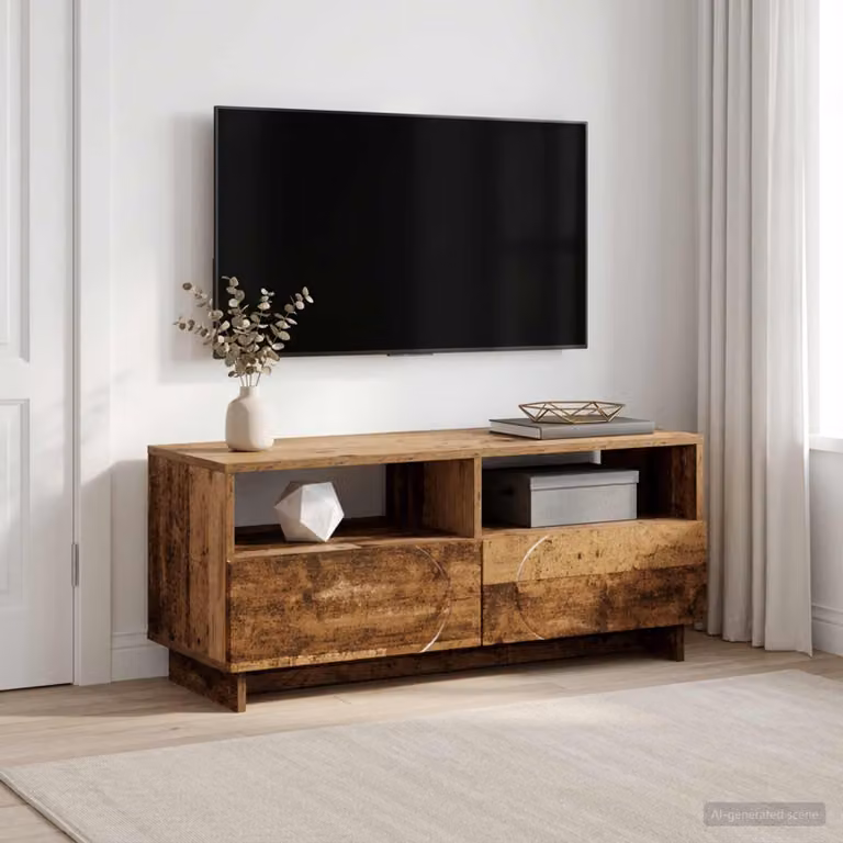 Supporto TV moderno vidaXL in legno color marrone L/P/H: 90 x 34.5 x 40 cm