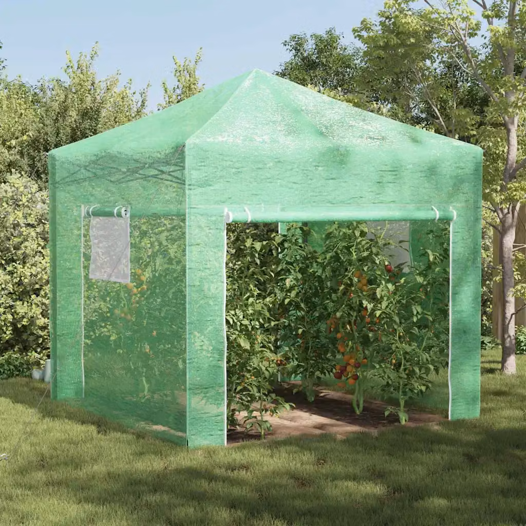 Serra pop-up vidaXL in ferro verde L/P/H: 290 x 290 x 315 cm