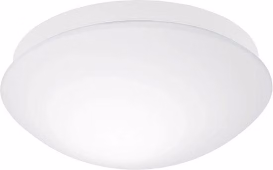 Lampada da soffitto per bagno con sensore di movimento e sensore di luce naturale, bianca, vetro e plastica, connessione E27, IP44