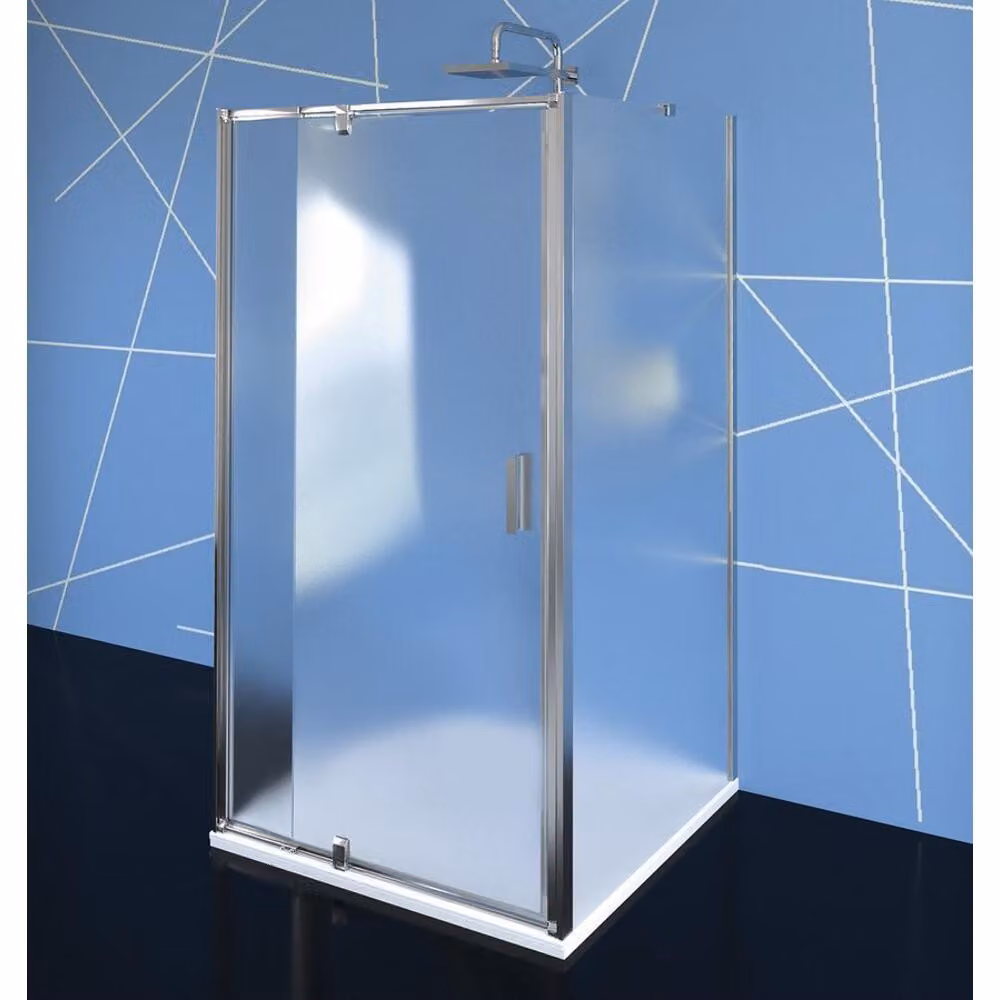 EASY LINE cabina doccia a tre pareti 800-900x900mm, porta girevole, versione L/R, vetro mattone
