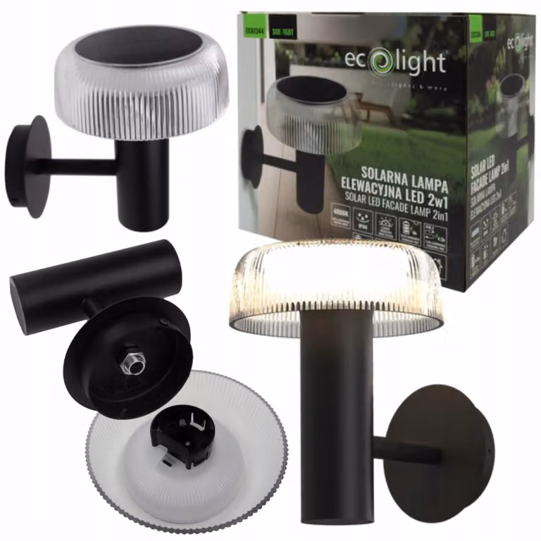 Lampada Solare + Usb A Led 2 In 1 Ip44 Soe-16Bt Paralume Trasparente
