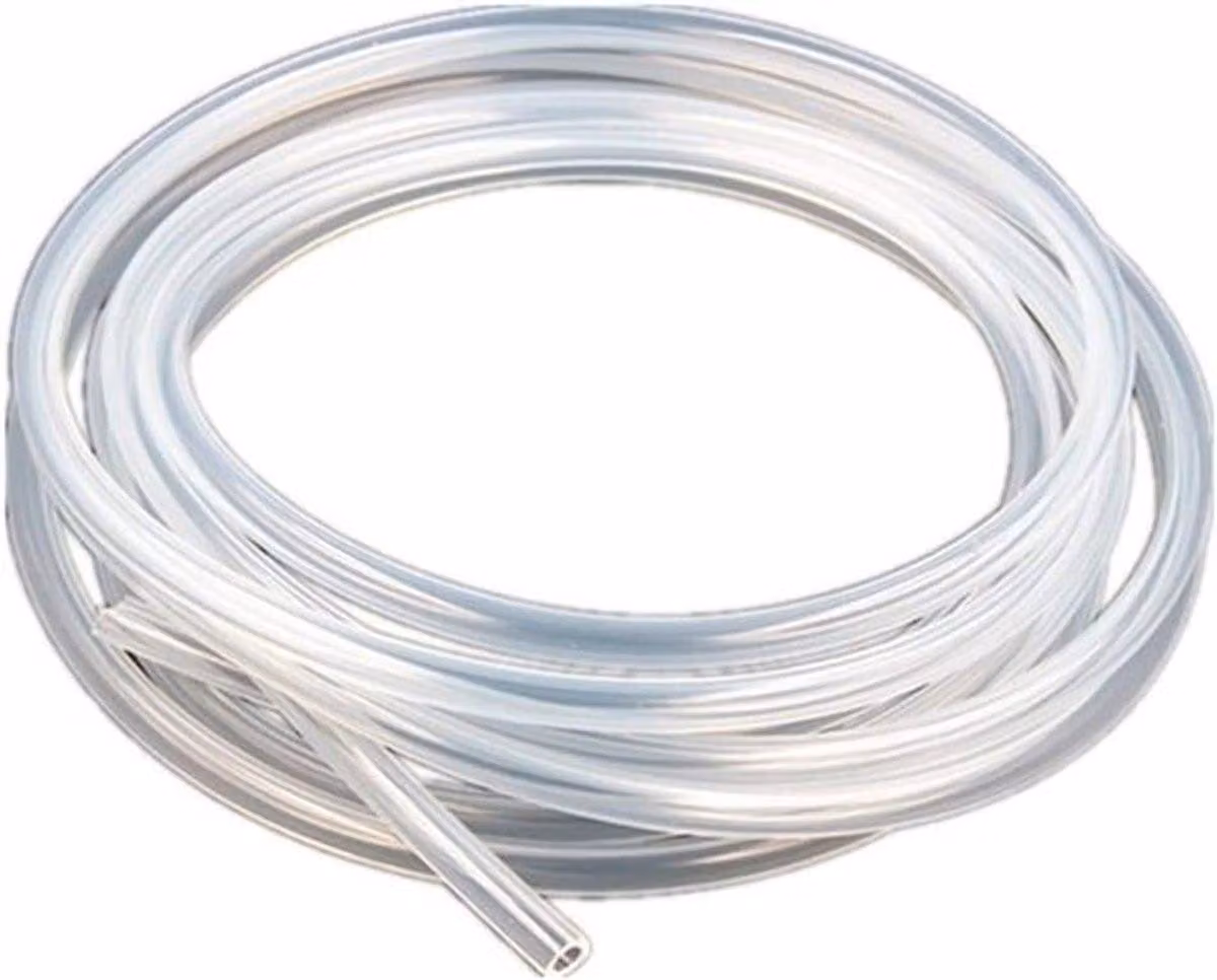 Tubo in silicone trasparente, diametro interno 0,5 mm, diametro esterno 1,5 mm. Tubo adatto al contatto con alimenti, ideale per pompe di trasferimento e trasporto di aria, lunghezza 2 metri