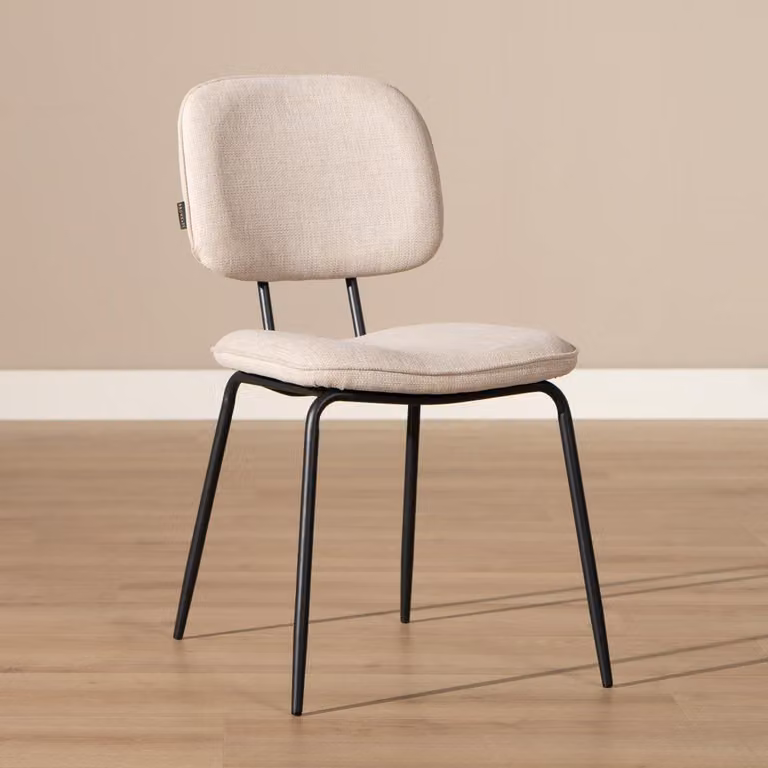 Bronx71 sedia da pranzo Ivar in tessuto riciclato beige