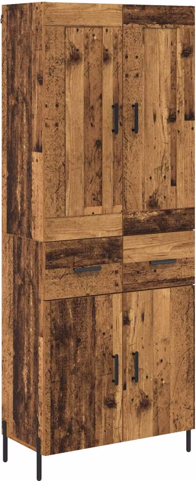 Credenza 2 pcs Legno vecchio Legno multistrato