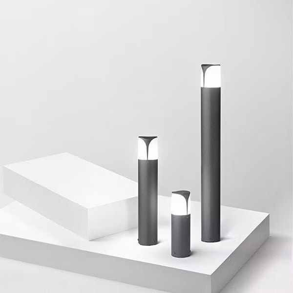 Gea Lillibet Palo Outdoor Lampada da giardino a palo in metallo e plastica, bianca o grigia, con attacco E27 e protezione IP44