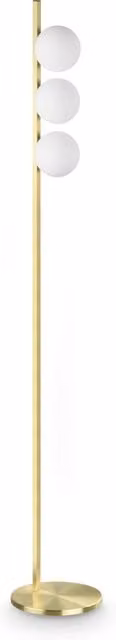 Lampada da terra Ideal Lux Collezione BINOMIO con 3 luci G9 in ottone e vetro, dimmerabile
