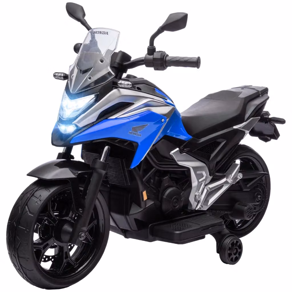 Moto elettrica per bambini Minimal blu con luci e musica – 2