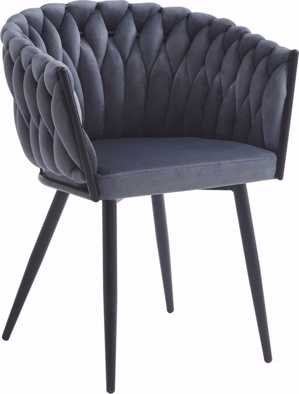 Sedia ORION - velluto grigio scuro x 1