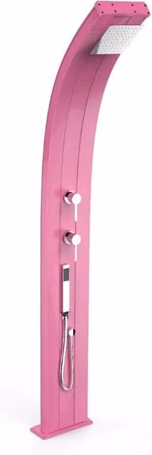Doccia Solare in Alluminio Dada Arkema Design con Miscelatore e Lavapiedi Colore Fuxia 40 L CV-D320/4003