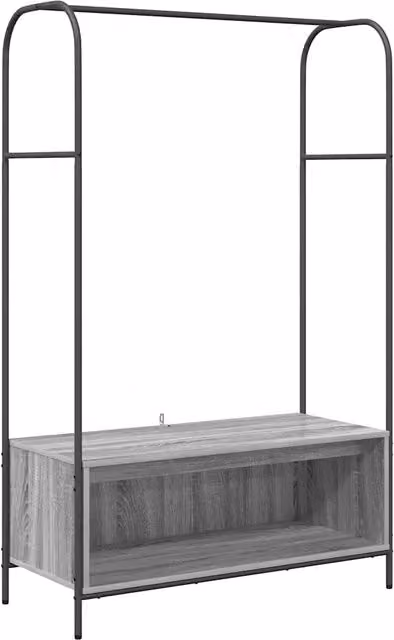 Stendibiancheria Design In Grigio in Legno e Metallo L 100 x P 44 x H 160 cm – 1