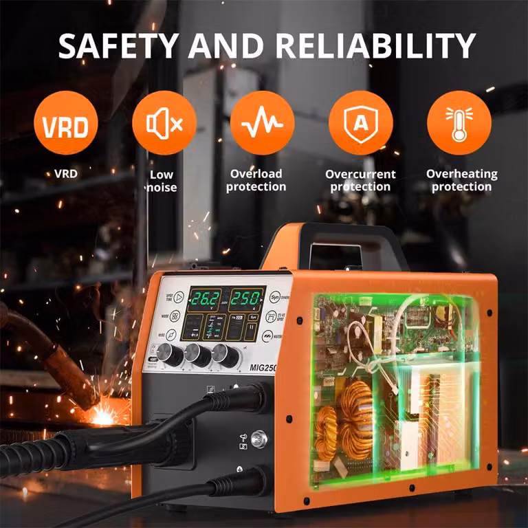 Saldatrice MIG, trasformatore, elettrodo per saldatura e saldatrice TIG - da 15 a 250 ampere con funzione Lift TIG