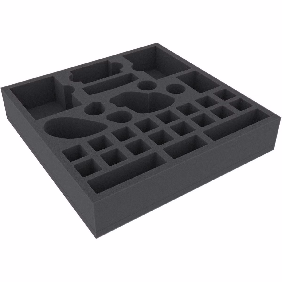 Inserto in schiuma 285x285x55 mm con 30 scomparti per giochi da tavolo