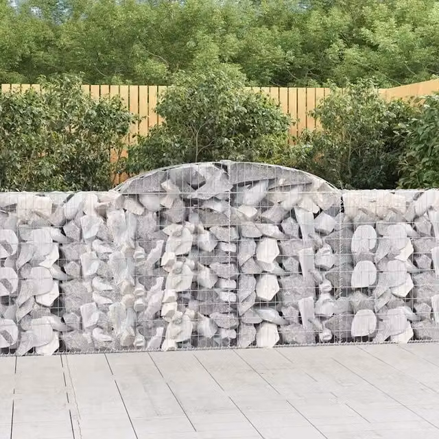 Cesti Gabbioni ad Arco 5 pz 300x30x100/120 cm Ferro Zincato 3146524