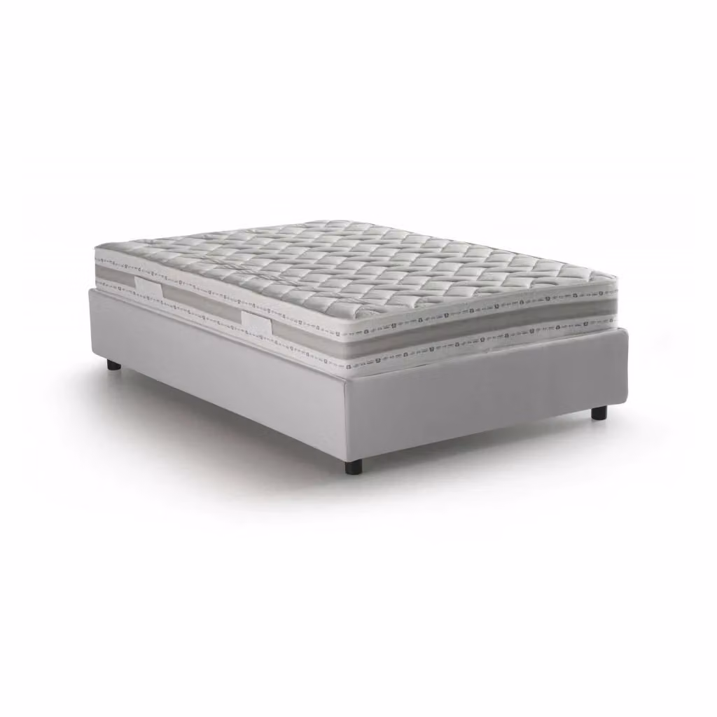 Letto Piazza e Mezza Talamo Italia Arnoldi Bianco con Materasso Incluso e Base a Sollevamento L/P/H: 120 x 200 cm – 2