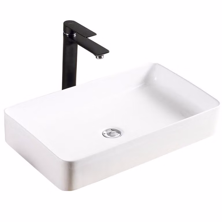 Lavabo Da Appoggio REA DENIS WhiteRectangle