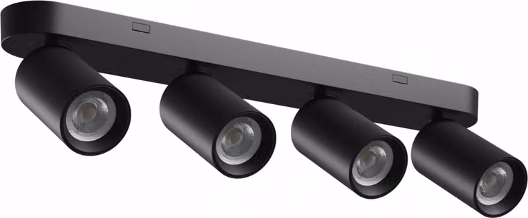 MADARA ALTRO plafoniera 4xGU10 alluminio nero IP20 480x70x135mm a plafone | Illuminazione LED moderna