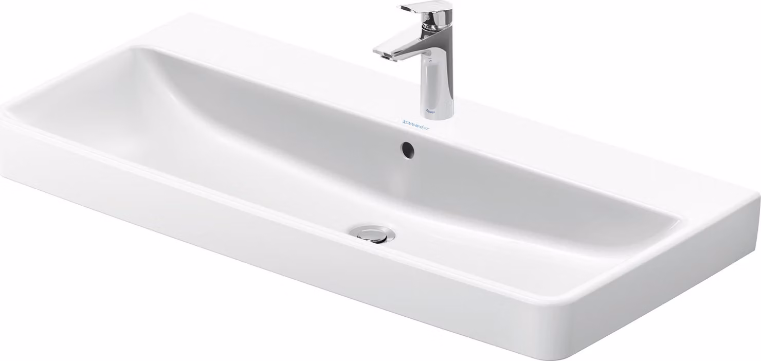 Duravit No.1 lavabo, 1 trou de robinetterie, avec trop-plein, 1000x460mm, partie inférieure vitrifiée, 23751000002, 23751000002