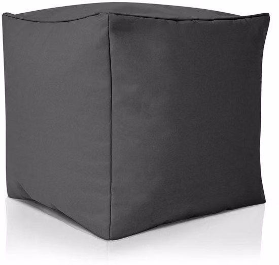 Unyqoos® Poggiapiedi quadrato 40 x 40 x 40 cm – pouf con rivestimento lavabile e removibile e imbottitura in perline di EPS, idrorepellente, adatto per interni ed esterni