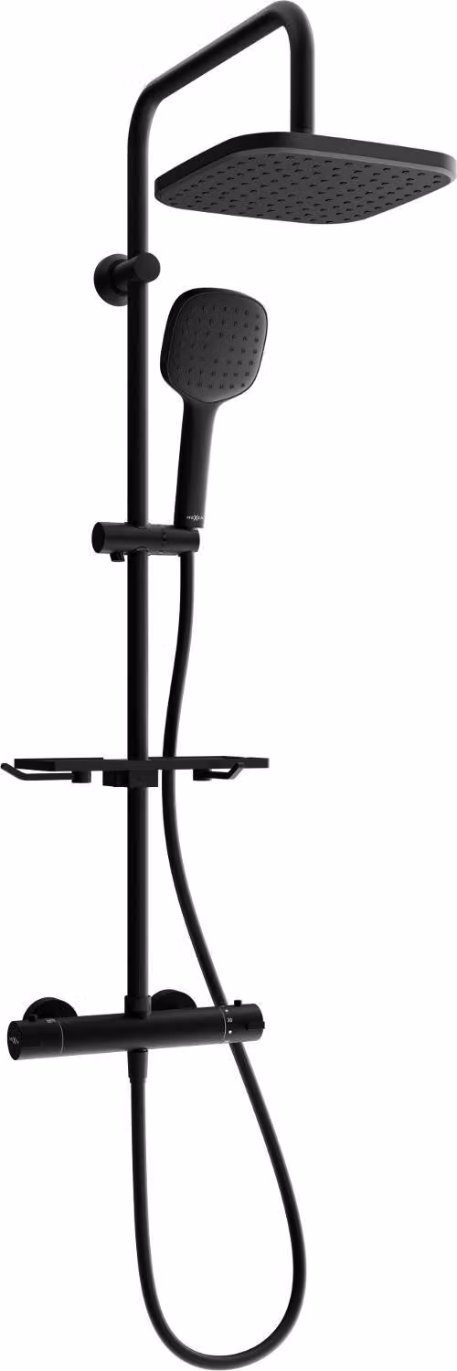 Mexen KT33 set doccia esterno con soffione e miscelatore termostatico, nero - 771503393-70