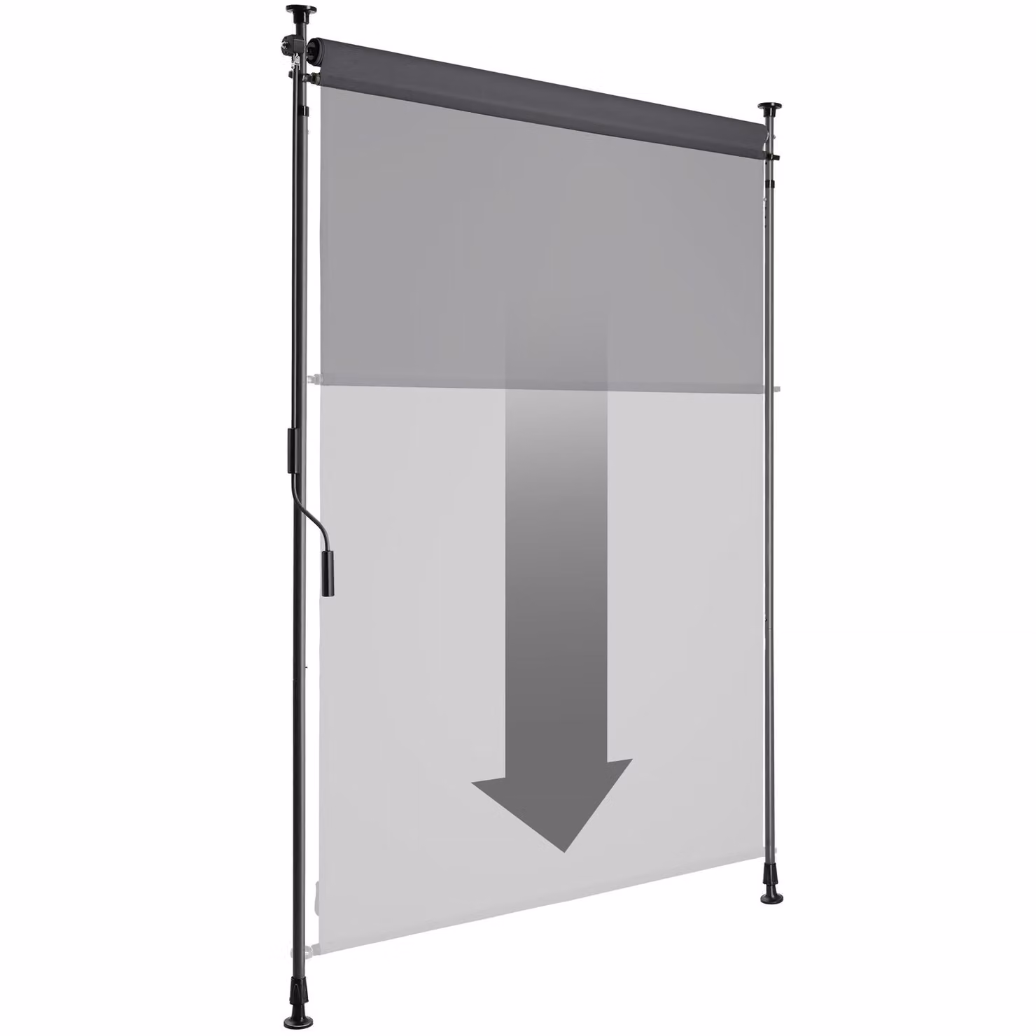 Tenda da sole Tectake Taija con manovella manuale, grigio, L: 310 cm, H: 100 cm – 3