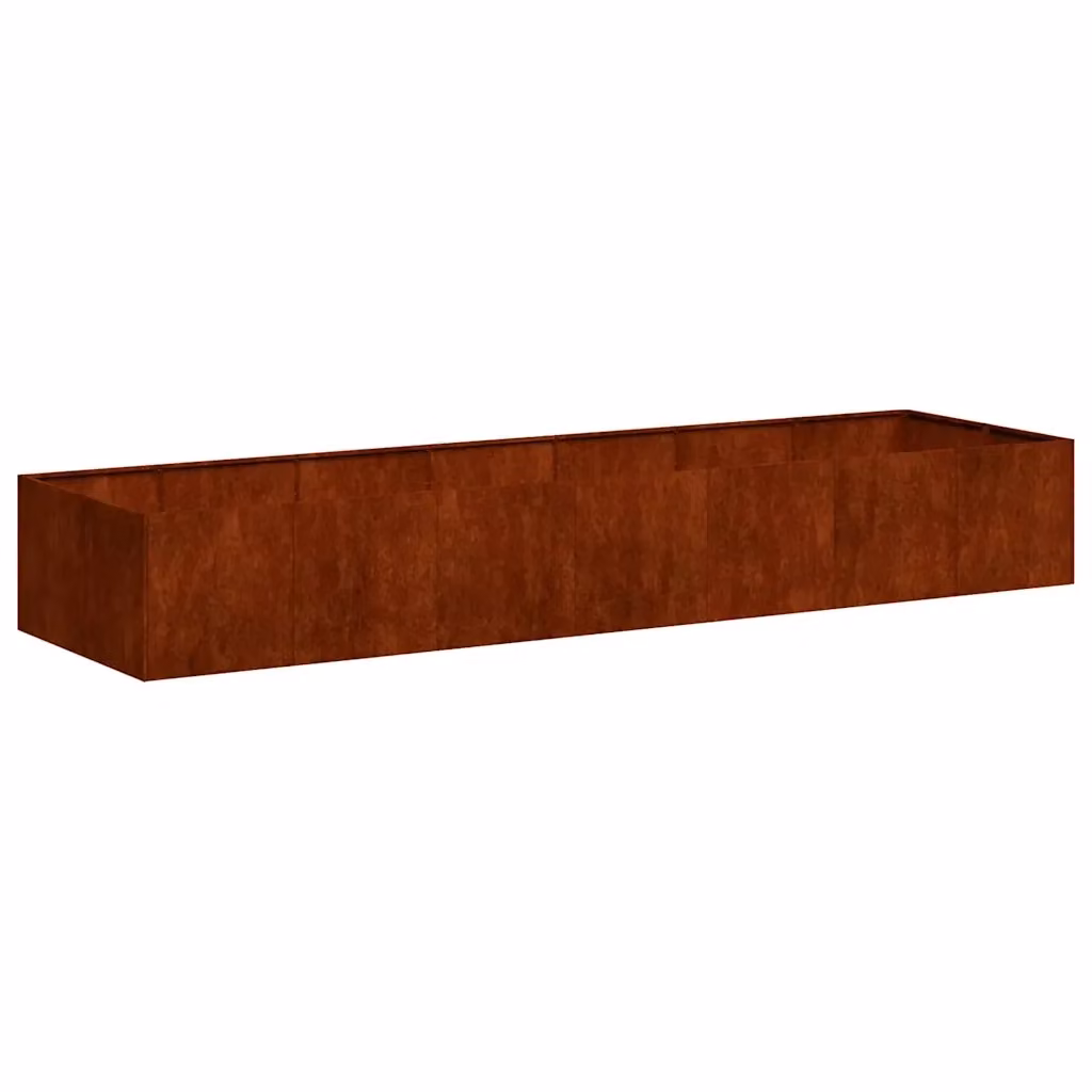 Fioriera da giardino vidaXL in metallo Corten color marrone L: 280 cm, P: 80 cm, H: 40 cm – 2