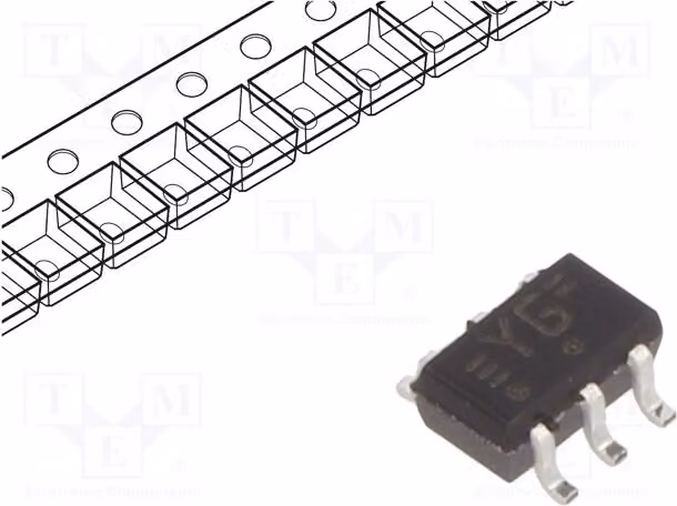 5x Serie: IN: 3 SMD SC88 OR, 1,65÷5,5VDC, 741G332GW.125, Tore, Inverter, Canali: 1