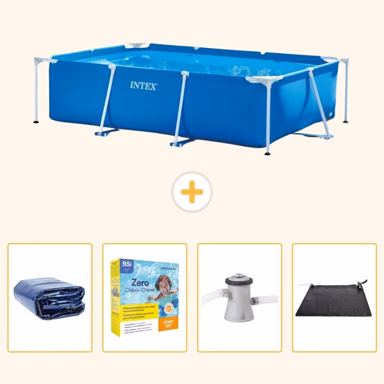 Piscina fuori terra rettangolare - 260x160x65 cm - 5 pezzi - Modello SCB11