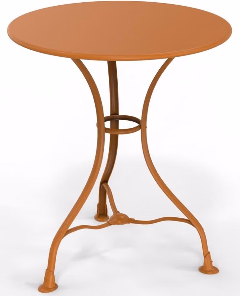 Casa Padrino Tavolo da giardino liberty Ø 60 x H. 70 cm - Vari colori - Tavolo rotondo in ferro battuto per giardino e patio - Mobili da giardino e patio in ferro battuto liberty