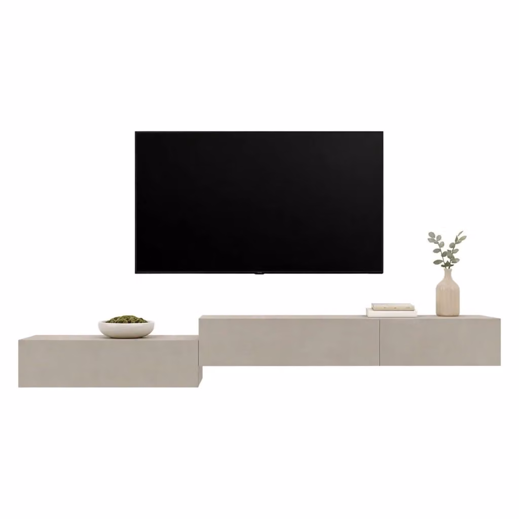 Parete Attrezzata Modulabile DMORA Gavala per Soggiorno, Beige, Montaggio a Parete – 2
