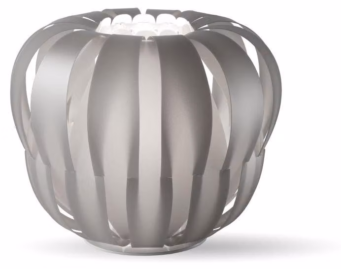 Lampada Da Scrivania Moderna Queen Polilux ® Argento E Metallo Bianco 1 Luce E14