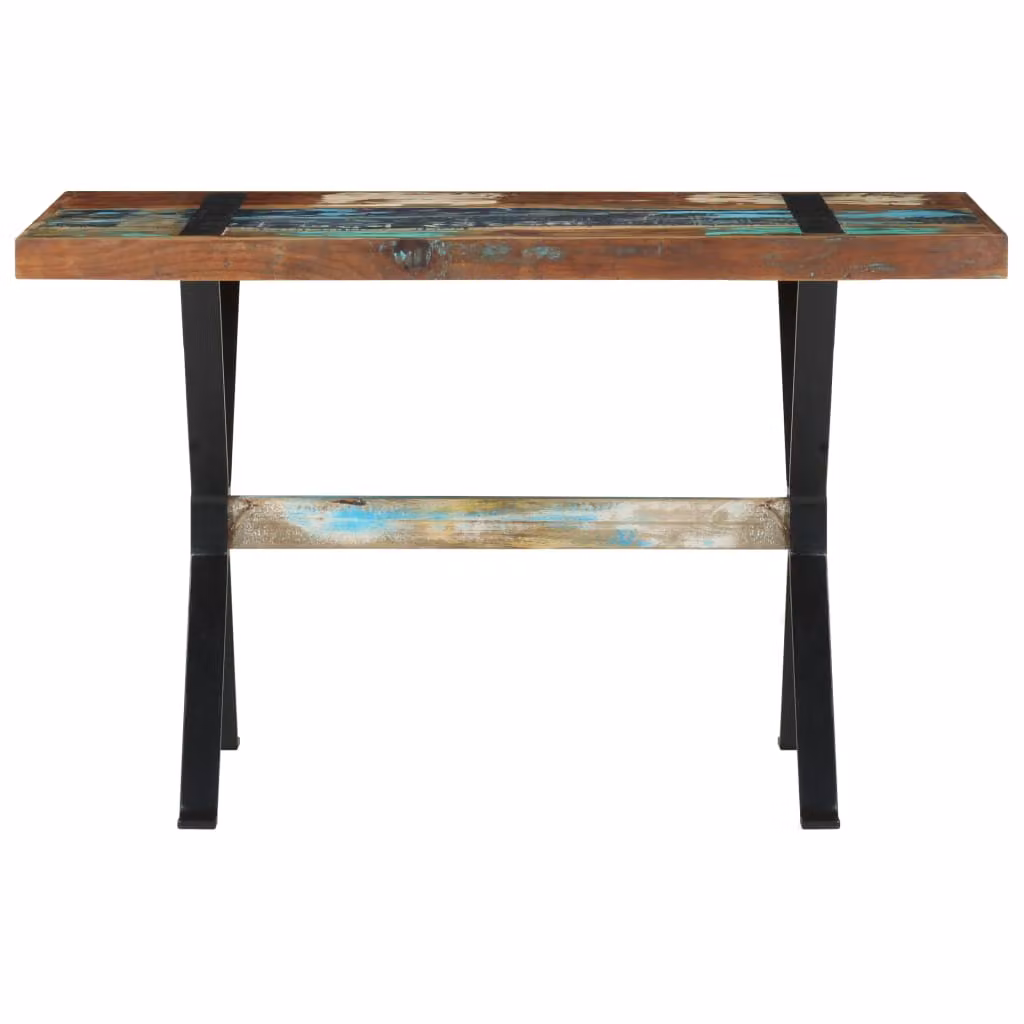 Tavolo da pranzo 120x60x76 cm in legno massiccio di recupero