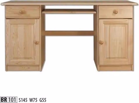 Schreibtisch Holztisch Bürotisch Tisch Büromöbel Tische Massivholz Computertisch