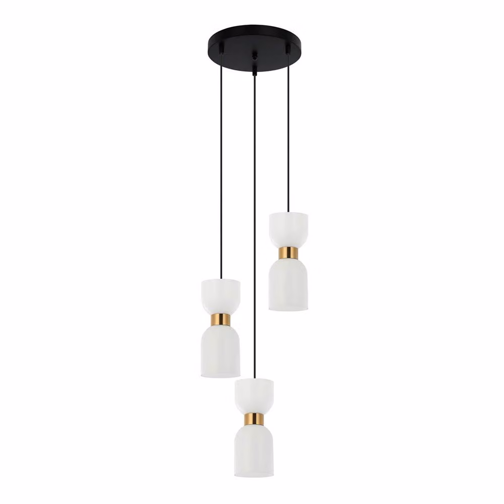 MONZA PND-57602-3-BK+BRO Lampada a sospensione Italux