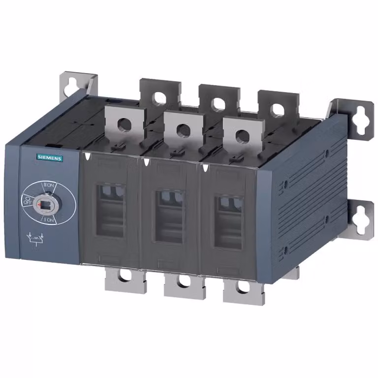 Siemens SENTRON, commutatore di rete 3KC, azionamento manuale, MTSE, grandezza: 4, a 3 poli, Iu: 630 A 3KC03460QE000AA0