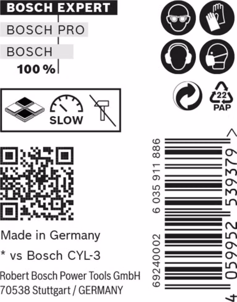 BOSCH 2608900644 BOSCH EXPERT CYL-9 MultiConstruction Betonbohrer, Ø 10,0 mm, 8-teilig
