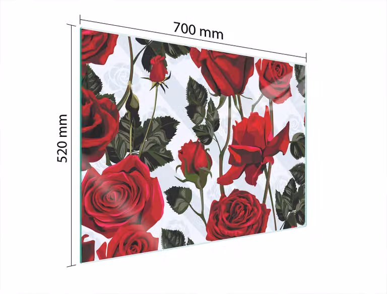Piastra Protettiva In Vetro Per Le Rose 70X52