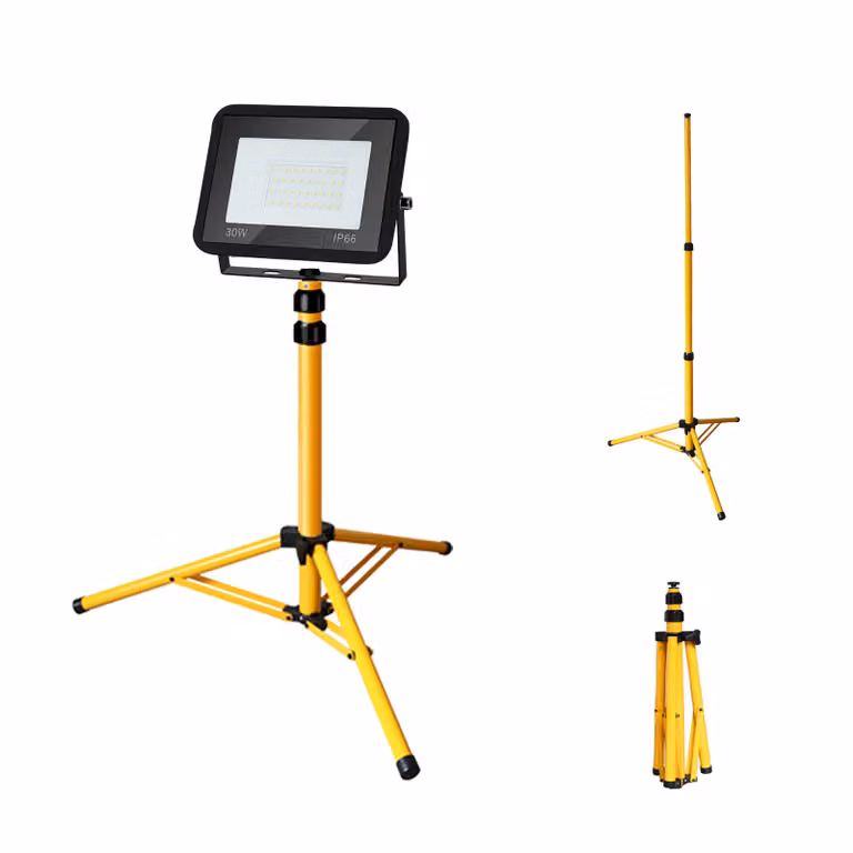 Jopassy LED proiettore da costruzione proiettore da lavoro con treppiede 30W bianco caldo