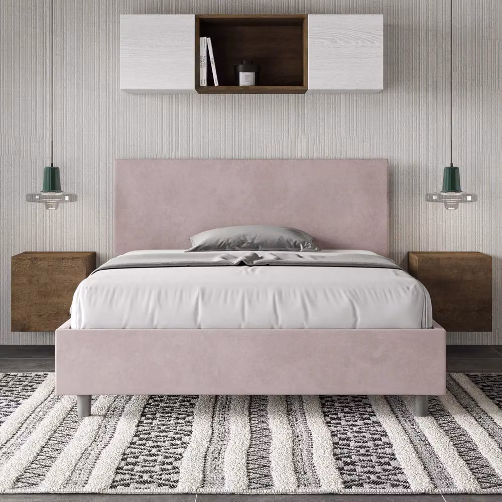 Letto Matrimoniale Moderno Giordanoshop con Contenitore a Alzata e Struttura Imbottita L: 222 cm, P: 106 cm, H: 195 cm – 2