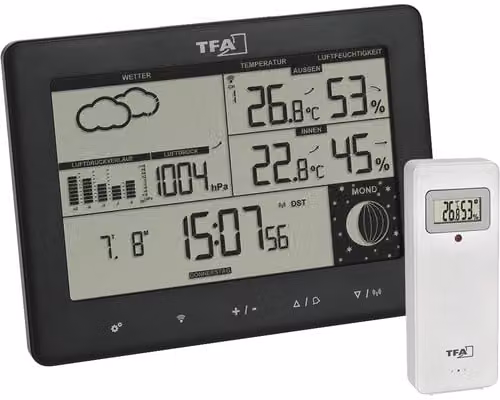 Stazione meteorologica wireless ELEMENTS TFA nero