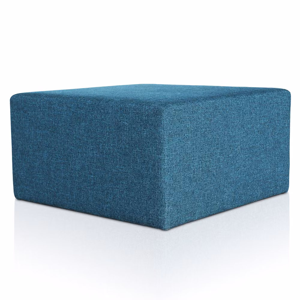 Pouf Rubino 83 x 83 cm Blu