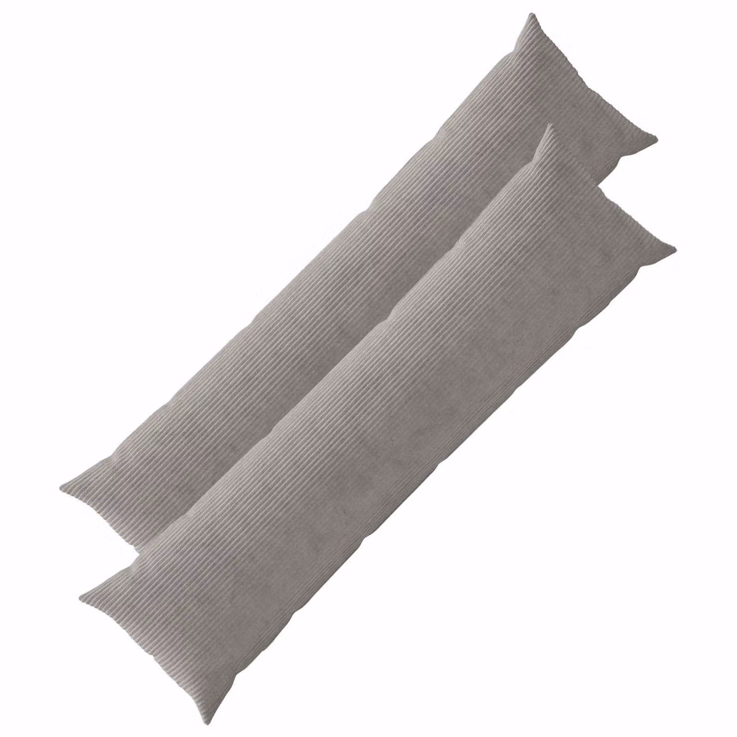 Set di 2 federe vidaXL HEERLEN in velluto a coste, Grigio Chiaro, L 145 cm x P 40 cm