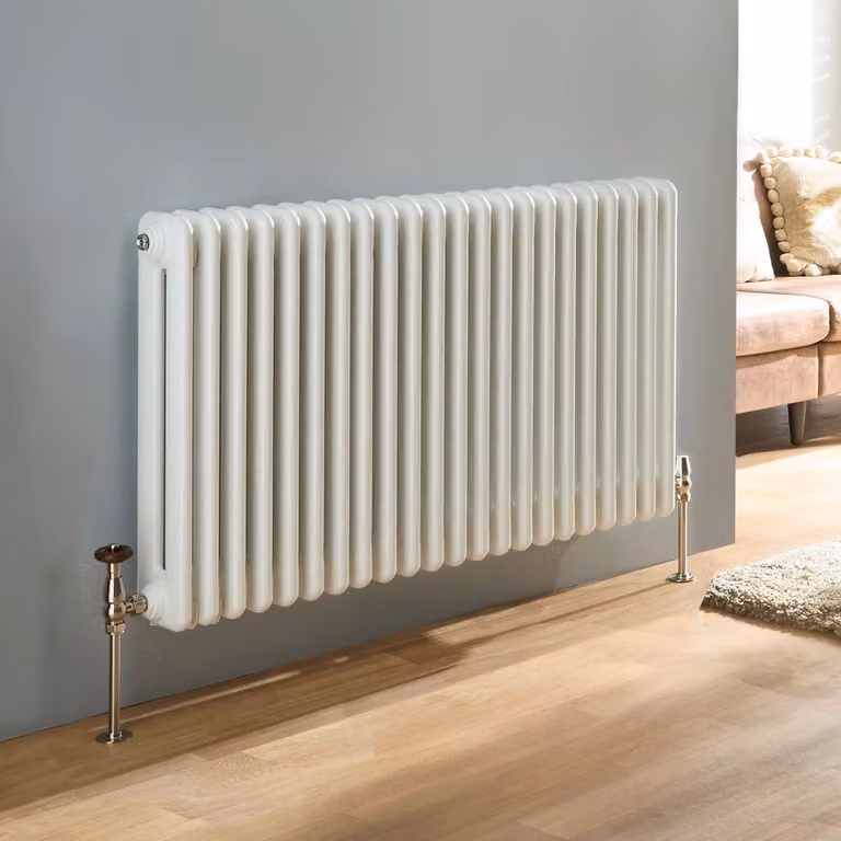 Radiatore Orizzontale Bianco 600x1000mm Doppia Colonna Atticus - Hudson Reed