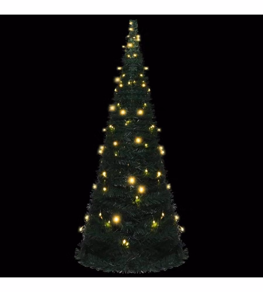 Albero di Natale Artificiale Pop-up con Stringa a LED Verde vidaXL, Altezza: 210 cm
