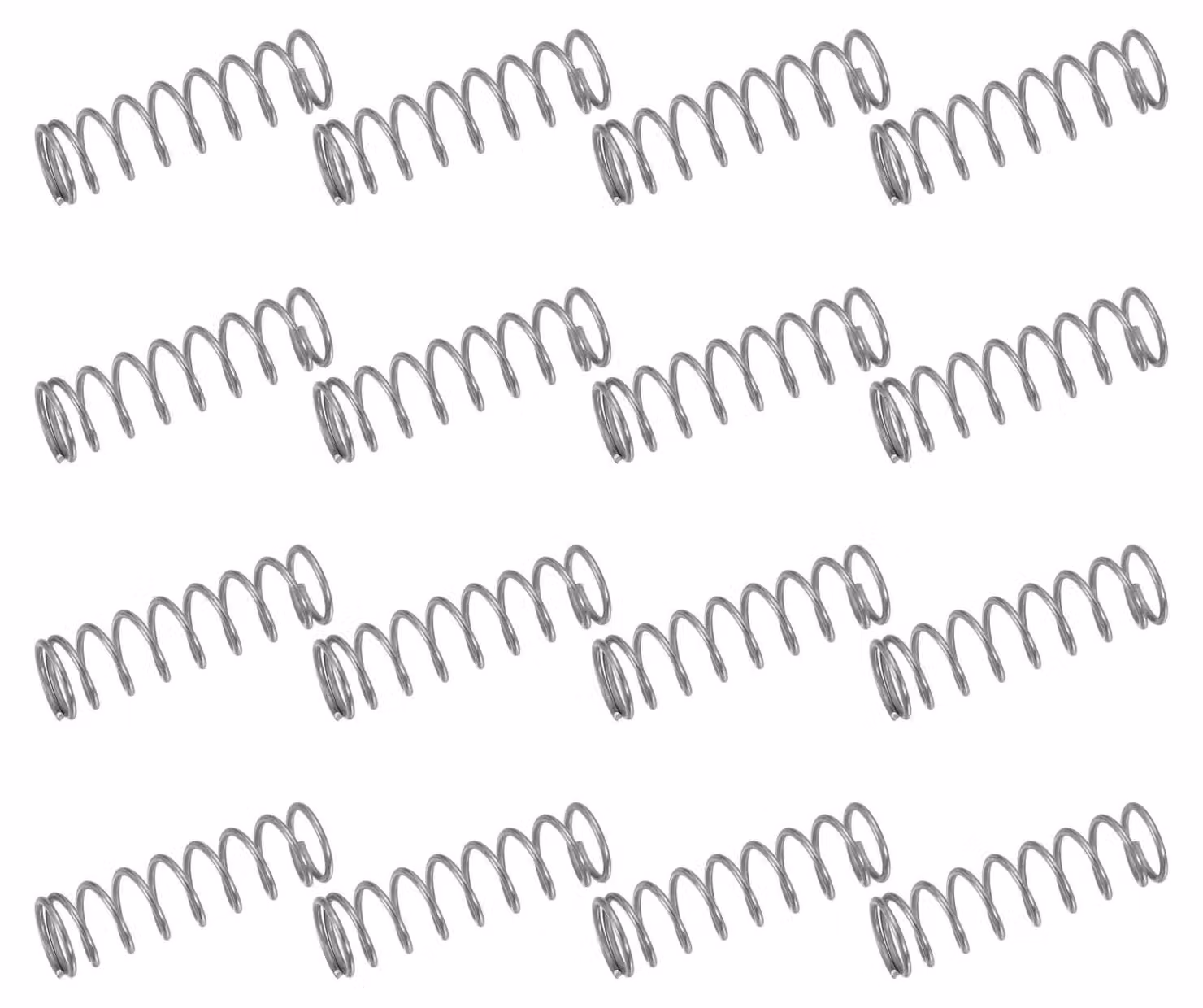 Molle a compression, 50 pezzi, acciaio inossidabile 304, dimensioni 0,7x6x20 mm, colore argento
